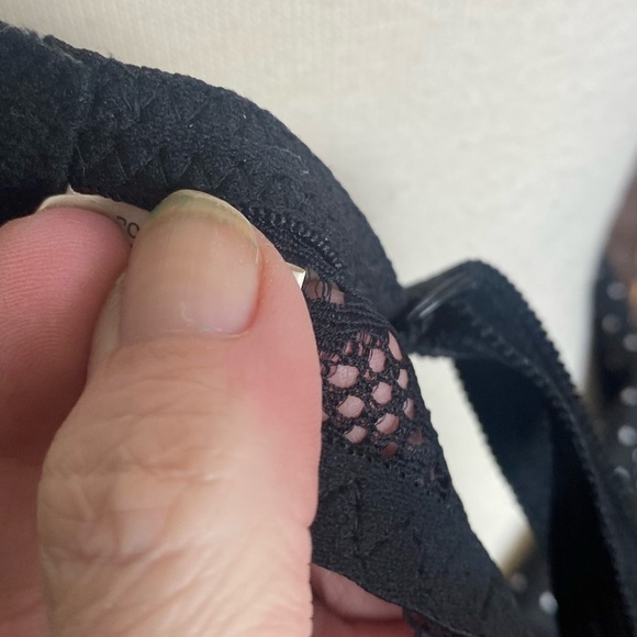 Offer??   Shein black bra stretch lace floral pattern bow adjustable 85D = 38D - Picture 9 of 13